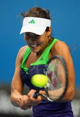 Ana Ivanovic tijdens de Australian Open 2011